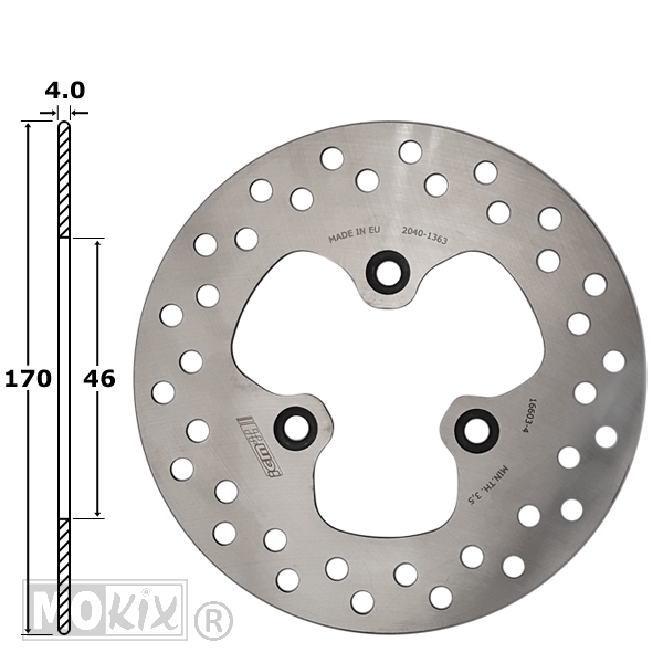 Remschijf Peugeot Kisbee 2T RS Voor 170x46x4.0 - IGM