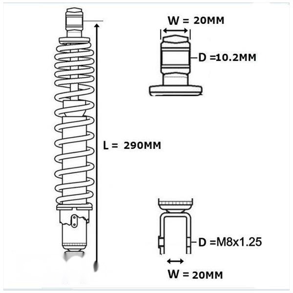 Schokbreker APR Scarabeo 98-05 50/125 Zwart Forsa