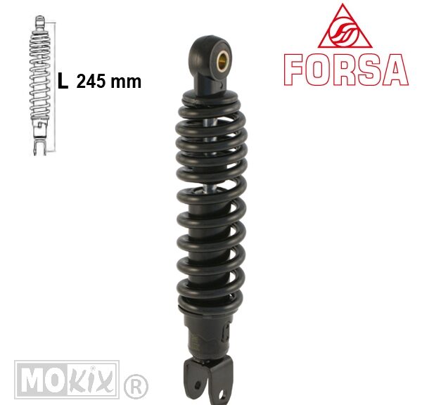 Schokbreker MAL F10 92-08/YESTERDAY 97 Zwart Forsa