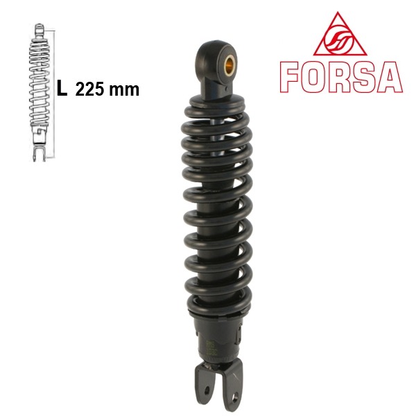 Schokbreker Malaguti Centro / SL 93-00 Zwart Forsa