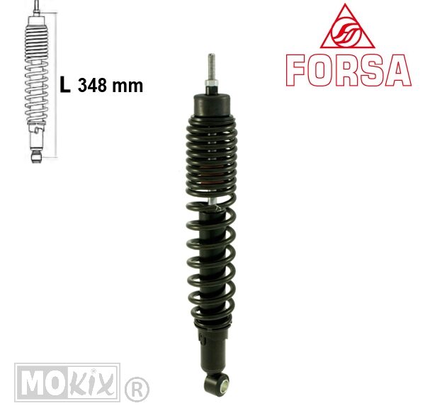 Schokbreker PIA Vespa GT/GTS 125/200 Zwart Forsa