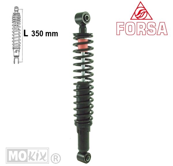 Schokbreker PIA X EVO/X7/X8 125 Zwart Forsa