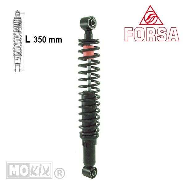 Schokbreker PIA X EVO/X7/X8 125 Zwart Forsa
