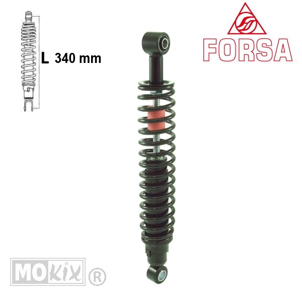 Schokbreker PIA X9/EVOLUTION 125 Zwart Forsa