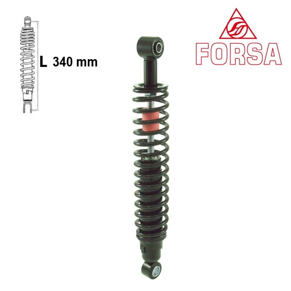Schokbreker PIA X9/EVOLUTION 125 Zwart Forsa