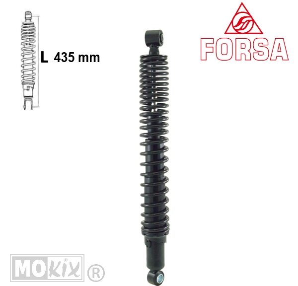 Schokbreker PIA X10 4T 4V EU3 125 Zwart Forsa