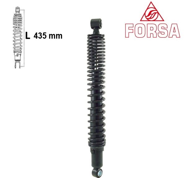 Schokbreker PIA X10 4T 4V EU3 125 Zwart Forsa
