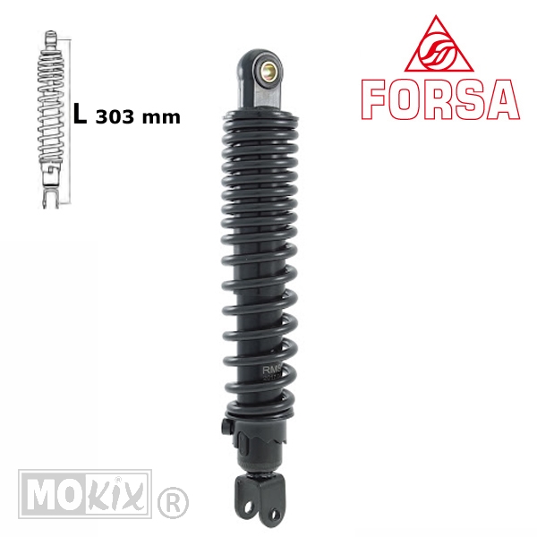 Schokbreker SYM HD/HD-EVO 125-200 Zwart Forsa