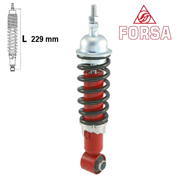 Schokbreker PIA Vespa 67-82/PK 82-89 Zwart Forsa