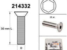Verzonken Bout Inbus M6x30 RVS (25)