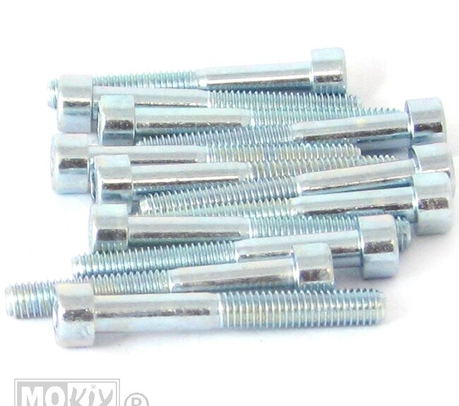 Sexkantsbult M 6x45 Elvz 12 stycken - Pollare