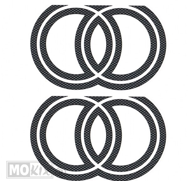 Gilera Sticker Embleem SET 2delig Carbon