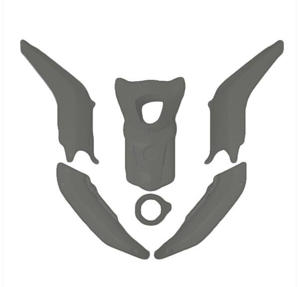 Plaatwerk KIT BYE Bike Deep Titanium 6delig