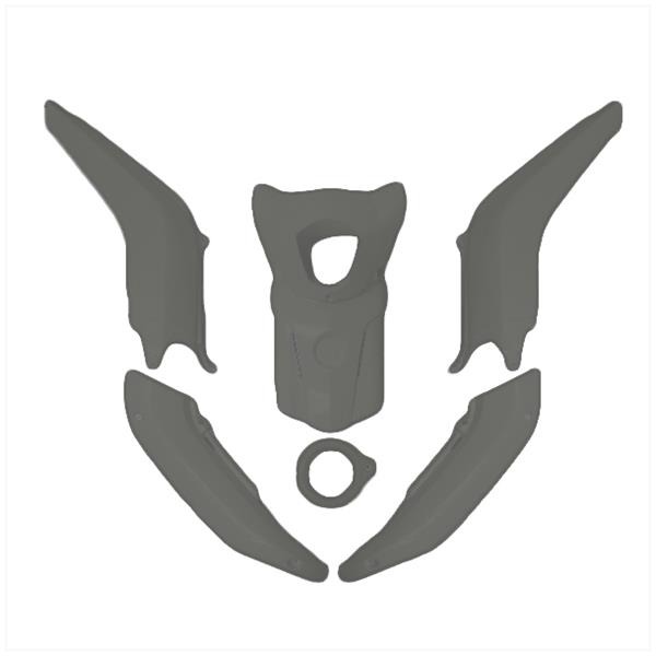 Plaatwerk KIT BYE Bike Deep Titanium 6delig