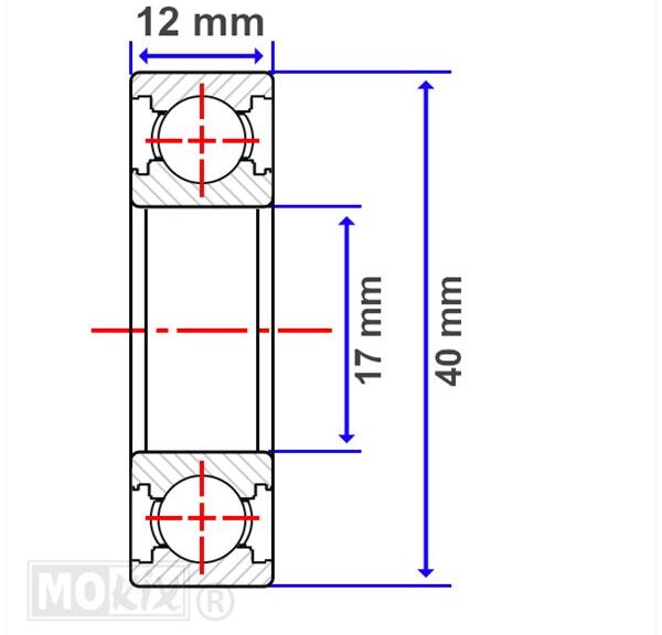 Lager SKF 17-40-12 6203 C3 (1)