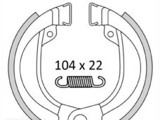 Remschoen-SET Peugeot FOX Voor 104 X 22 NEW Fren - Newfren