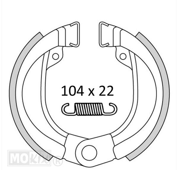 Remschoen-SET Peugeot FOX Voor 104 X 22 NEW Fren - Newfren