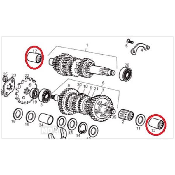 Naaldlager BAK Derbi Senda-R 14.5x20x12 SP