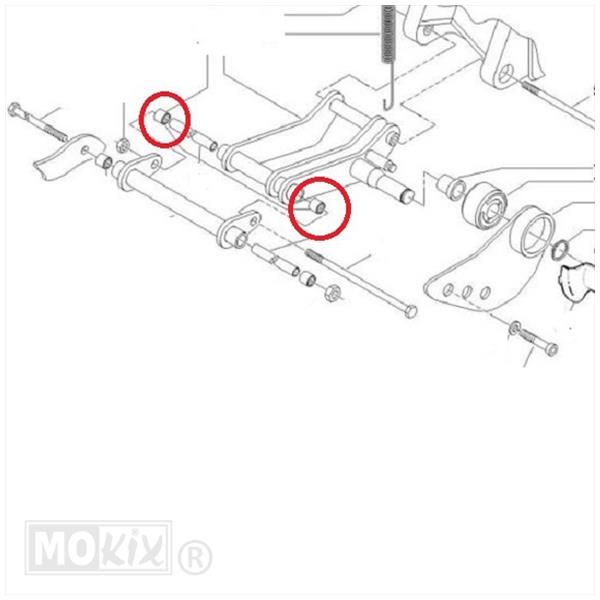 Naaldlager Motor Ophanging Piaggio 4T 15x21x13.7 - Supertec
