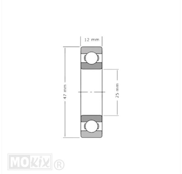 Lager SKF 25-47-12 6005 2Z (1)