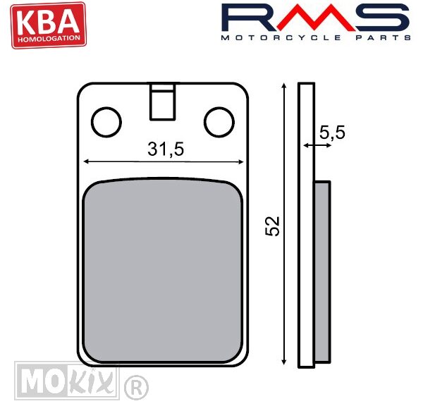 Remblokset RMS (Malaguti F10/F12/RST) CE