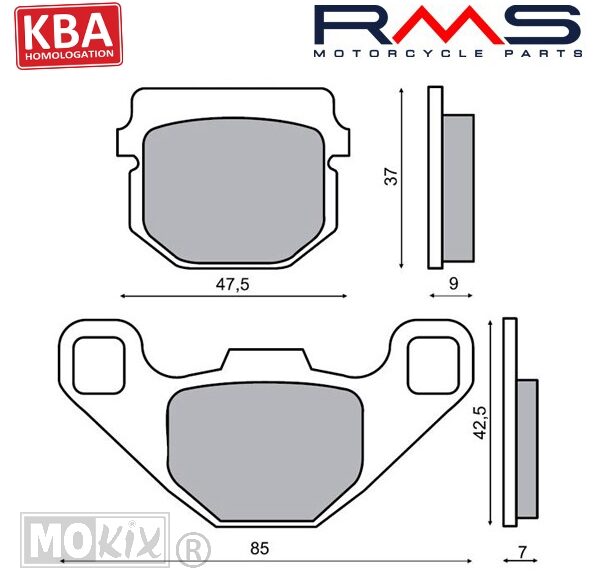 Remblokset RMS (Peugeot Buxy/Kisbee) CE