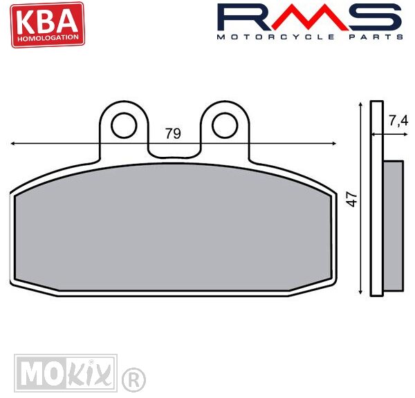 Remblokset RMS (China Scooter / Honda Bali) CE