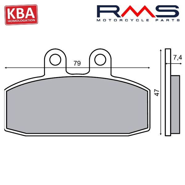 Remblokset RMS (China Scooter / Honda Bali) CE