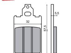 Remblokset RMS (Malaguti F15/F12/PEUGEOT Buxy) CE