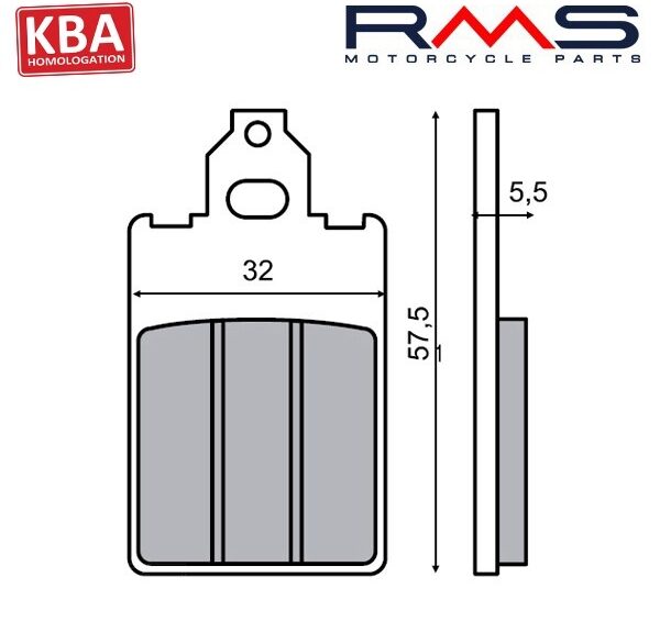 Remblokset RMS (Malaguti F15/F12/PEUGEOT Buxy) CE