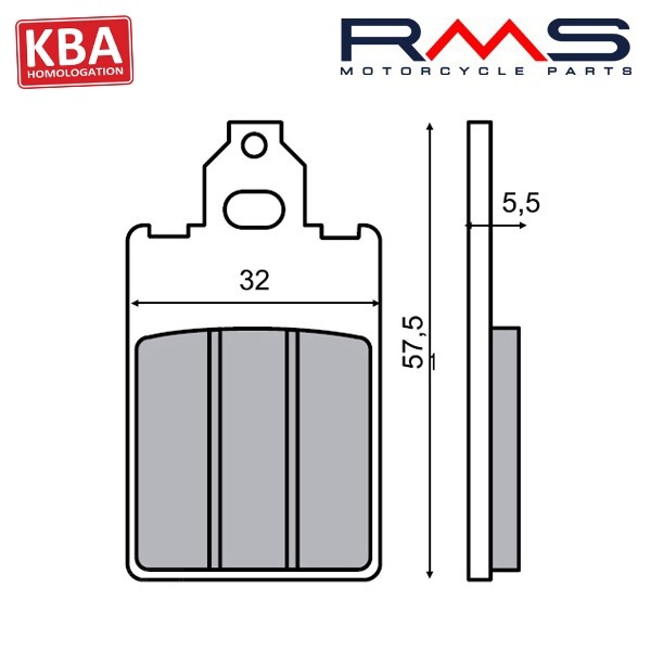 Remblokset RMS (Malaguti F15/F12/PEUGEOT Buxy) CE