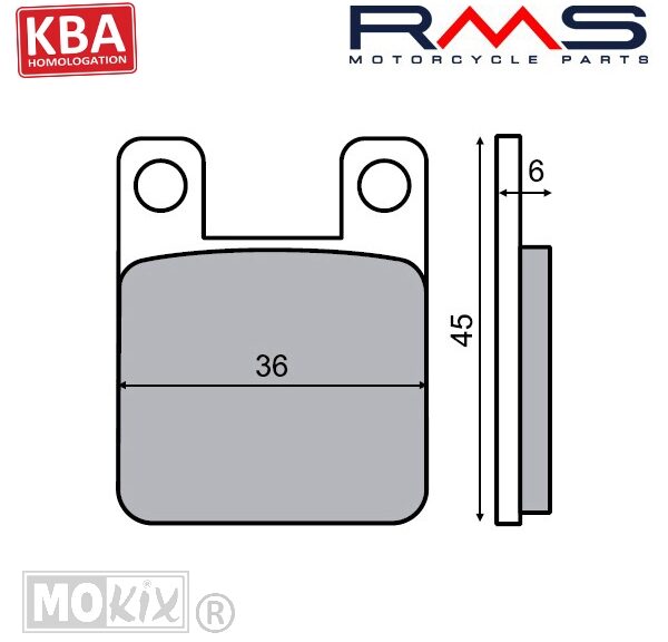Remblokset RMS (Peugeot Zenith/Speedfight) CE