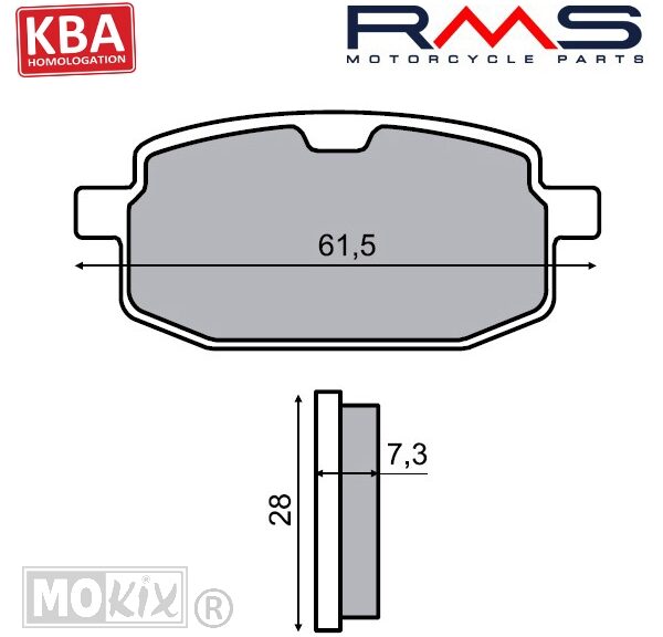 Remblokset RMS (Yamaha Axis/BIG MAX) CE