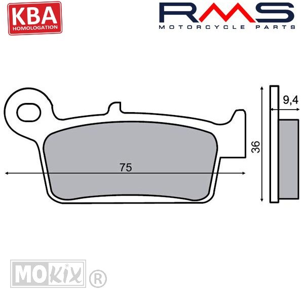 Remblokset RMS (Kymco KB/K12/DINK) CE