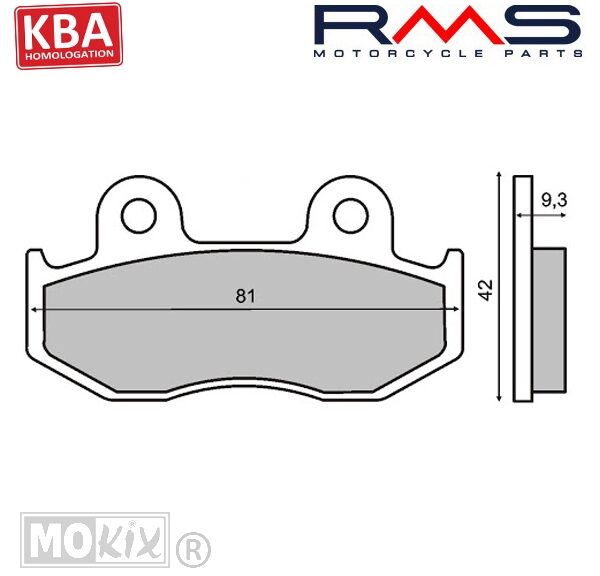Remblokset RMS (Honda SH 125cc) CE