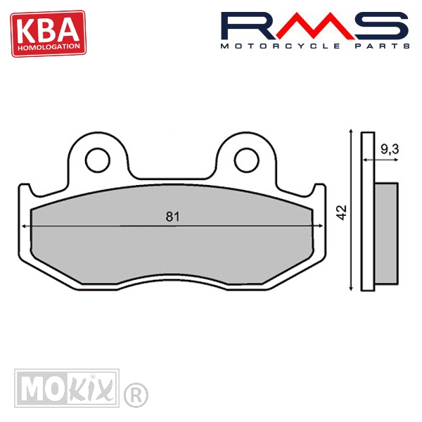 Remblokset RMS (Honda SH 125cc) CE