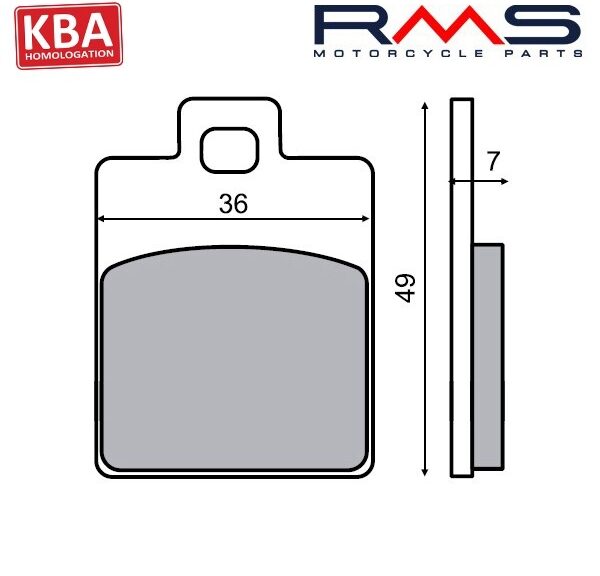 Remblokset RMS (Piaggio LX/ZIP/Stalker /NRG) CE