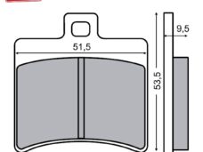 Remblokset RMS (Aprilia Morini Achter) CE