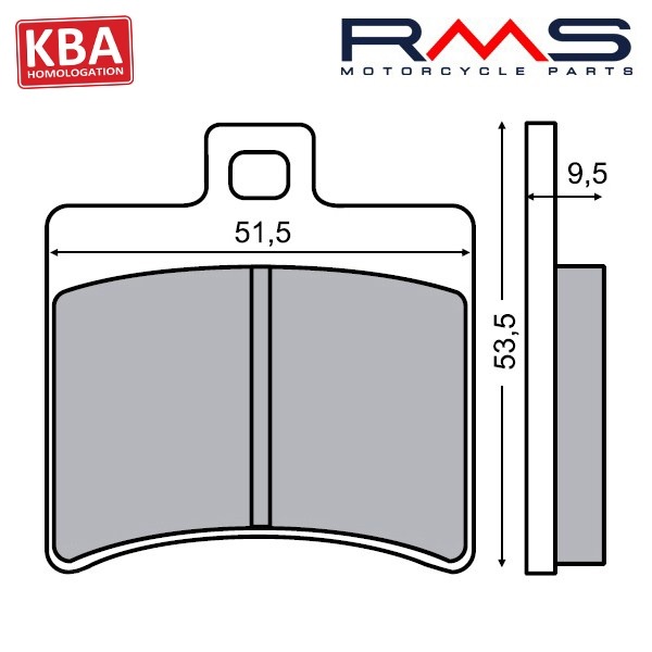 Remblokset RMS (Aprilia Morini Achter) CE