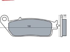 Remblokset RMS (Peugeot Satalis/Honda CN 250) CE