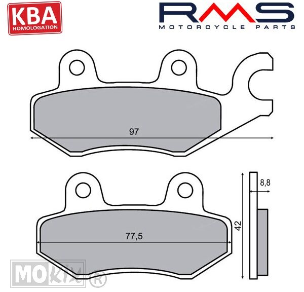 22 510 0350 REMBLOKSET RMS (KYMCO DINK IVA S3/S5) CE