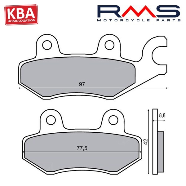 Remblokset RMS (Kymco Dink IVA S3/S5) CE
