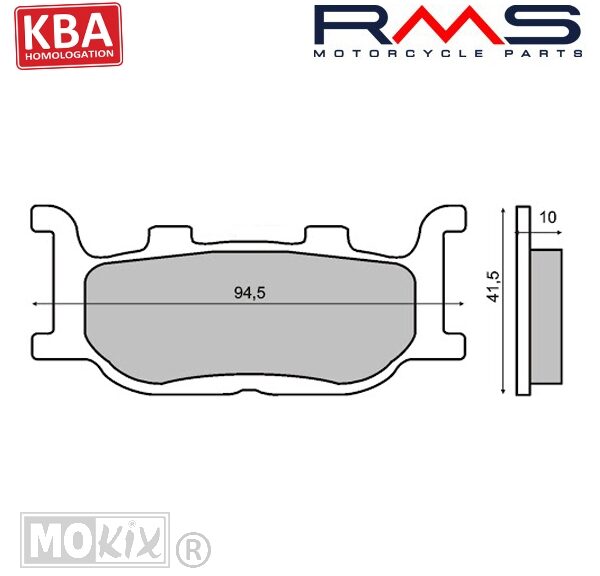 Remblokset RMS (Kymco Majesty 250cc '96/'99) CE