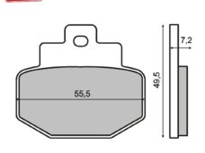 Remblokset RMS (Piaggio GT 125cc) CE