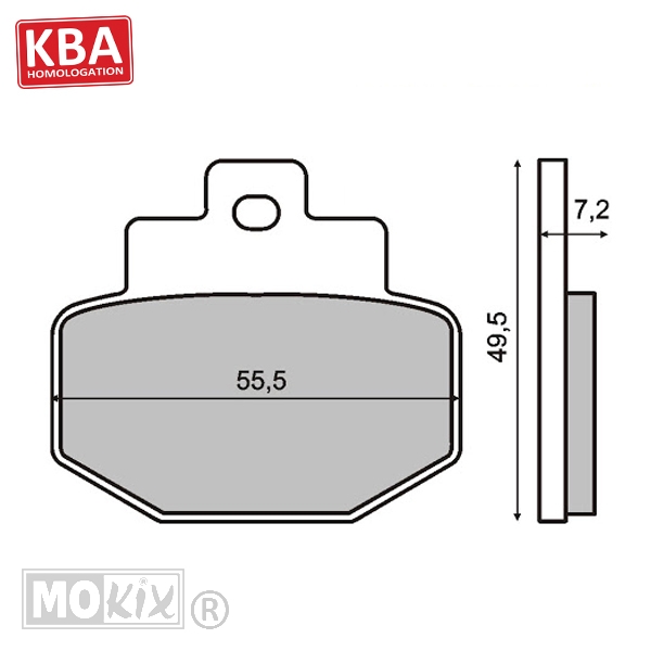 Remblokset RMS (Piaggio GT 125cc) CE