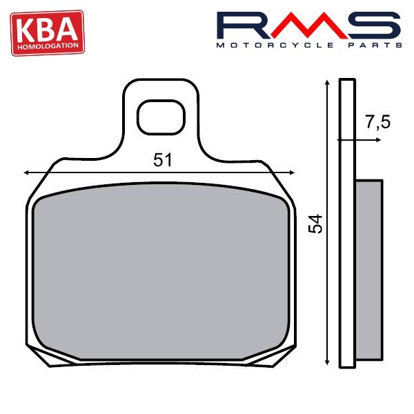 Remblokset RMS (Aprilia RS07/PIAGGIO/PEU SPF3) CE"