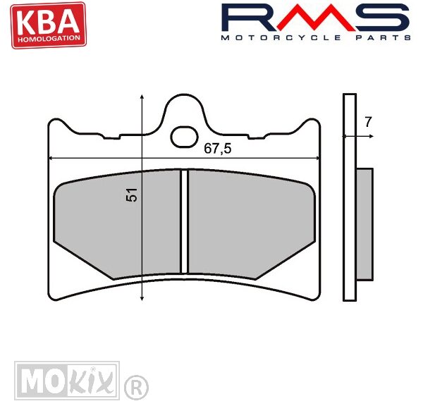 Remblokset RMS (Aprilia 125cc) CE