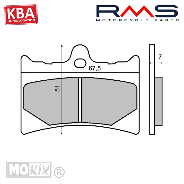 Remblokset RMS (Aprilia 125cc) CE