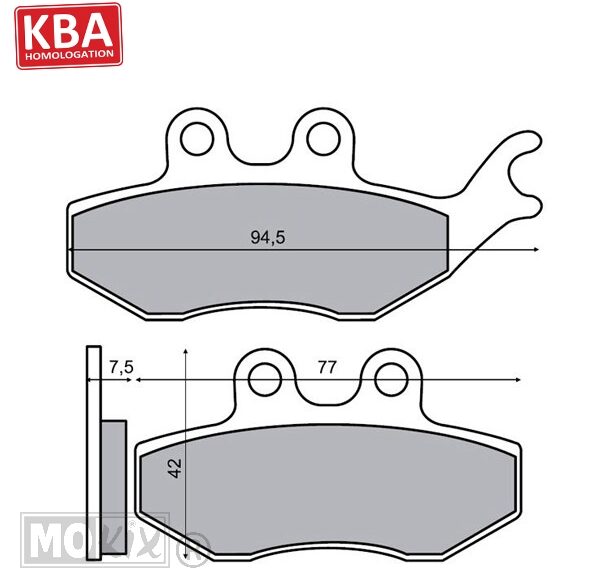 Remblokset RMS (Rieju RS2/NKD) Voor CE