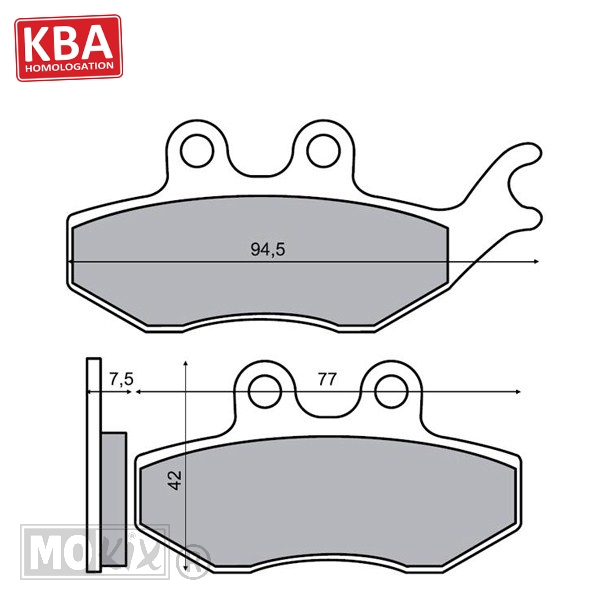 Remblokset RMS (Rieju RS2/NKD) Voor CE